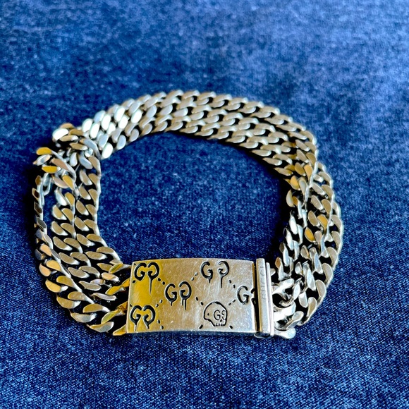 gucci ghost multi chain bracelet
